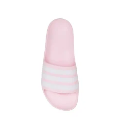Store adidas Adilette Aqua Slide Sandal - Little Kid / Big Kid - Clear Pink