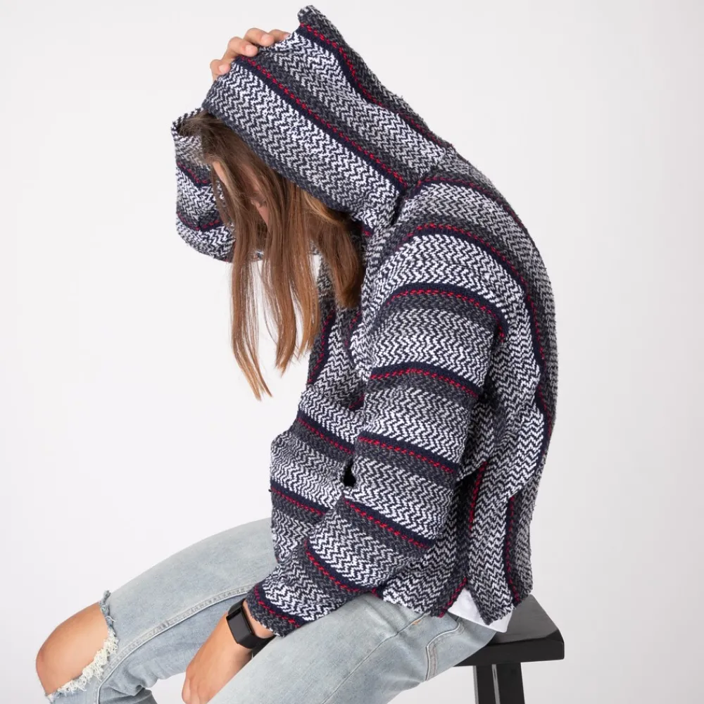 Hot Crocs Baja Poncho - Black / Grey