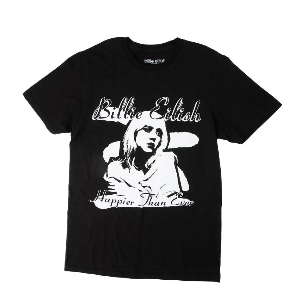 Sale Billi Eilish Billie Eilish Happier Than Ever Tee - Black
