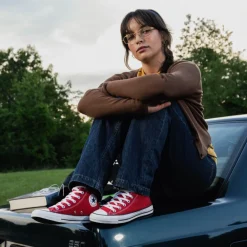 Fashion Converse Chuck Taylor All Star Hi Sneaker - Red