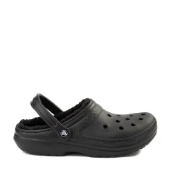 Hot Crocs Classic Fuzz-Lined Clog - Black