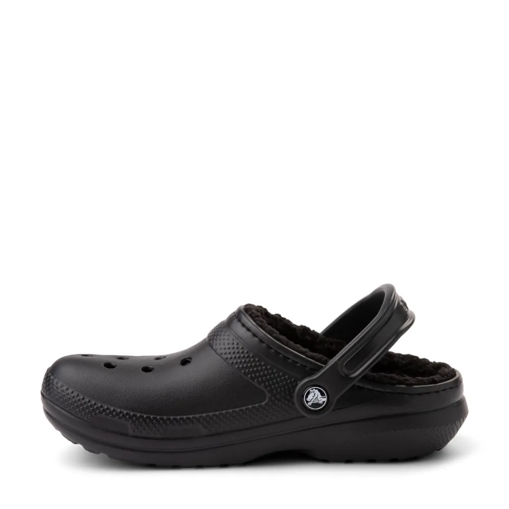 Hot Crocs Classic Fuzz-Lined Clog - Black