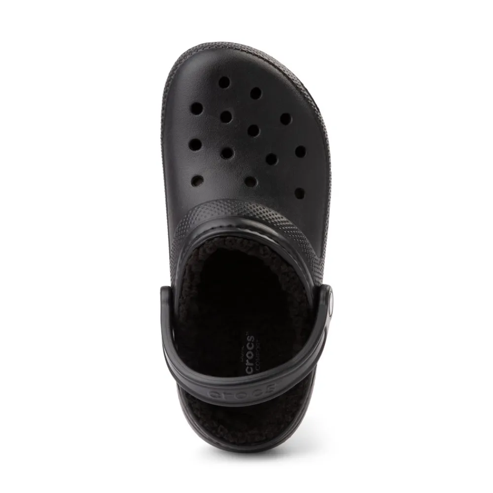 Hot Crocs Classic Fuzz-Lined Clog - Black