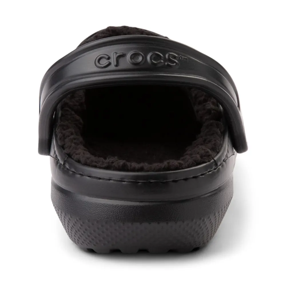 Hot Crocs Classic Fuzz-Lined Clog - Black