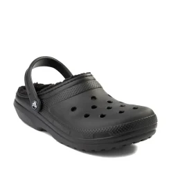 Hot Crocs Classic Fuzz-Lined Clog - Black