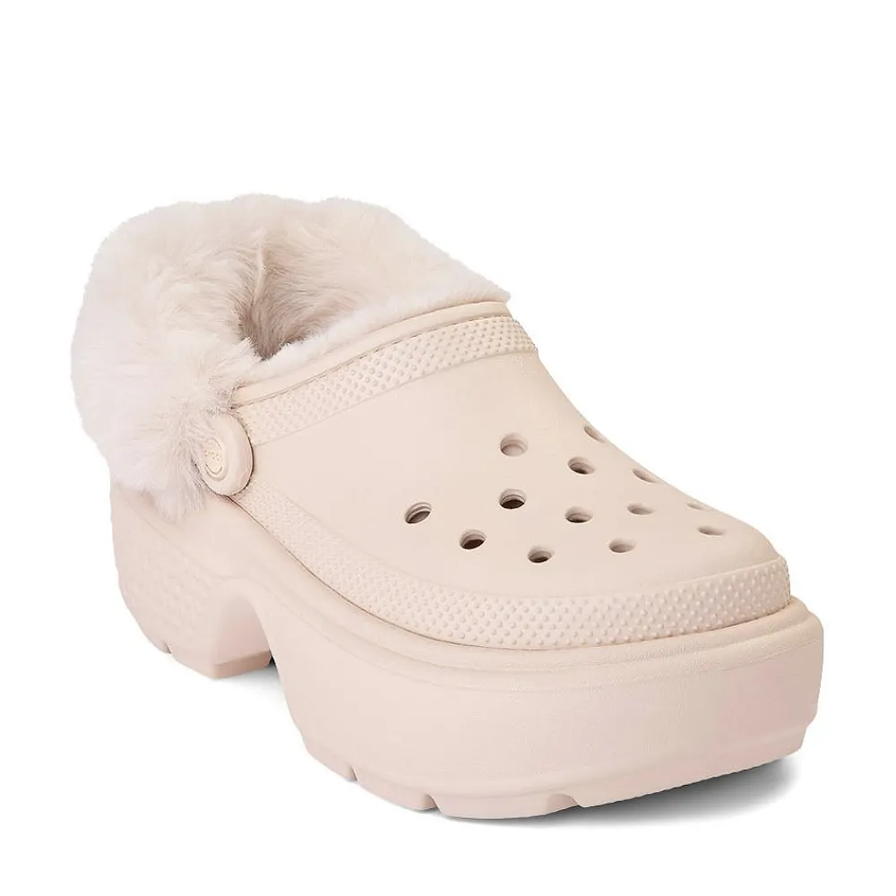 Fashion Crocs Stomp Lined Platform Clog - Stucco
