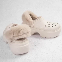 Fashion Crocs Stomp Lined Platform Clog - Stucco