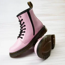 Fashion Dr. Martens 1460 8-Eye Patent Boot - Little Kid / Big Kid - Pale Pink