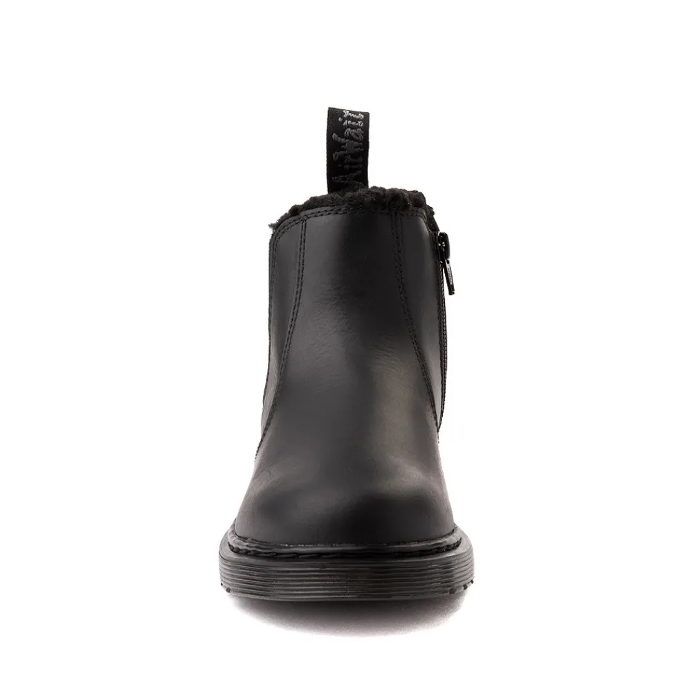 Hot Dr. Martens 2976 Faux Fur-Lined Chelsea Boot - Little Kid / Big Kid - Black