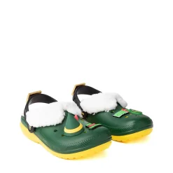 Outlet Crocs Elf X Classic Fuzz-Lined Clog - Little Kid / Big Kid - Dark Green