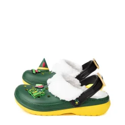 Outlet Crocs Elf X Classic Fuzz-Lined Clog - Little Kid / Big Kid - Dark Green