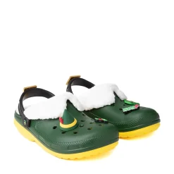 Online Crocs Elf X Classic Fuzz-Lined Clog - Dark Green