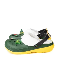 Online Crocs Elf X Classic Fuzz-Lined Clog - Dark Green