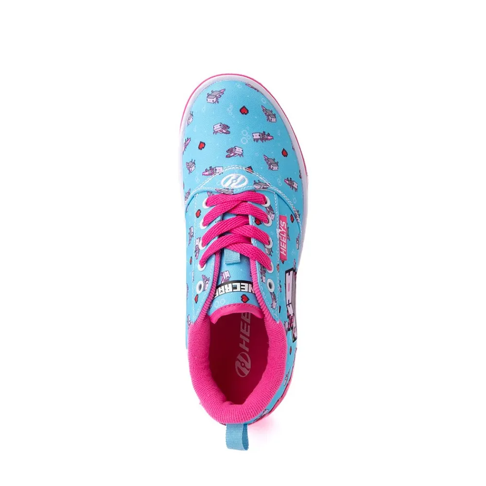 New Heelys X Minecraft Pro 20 Skate Shoe - Little Kid / Big Kid - Aqua / Pink