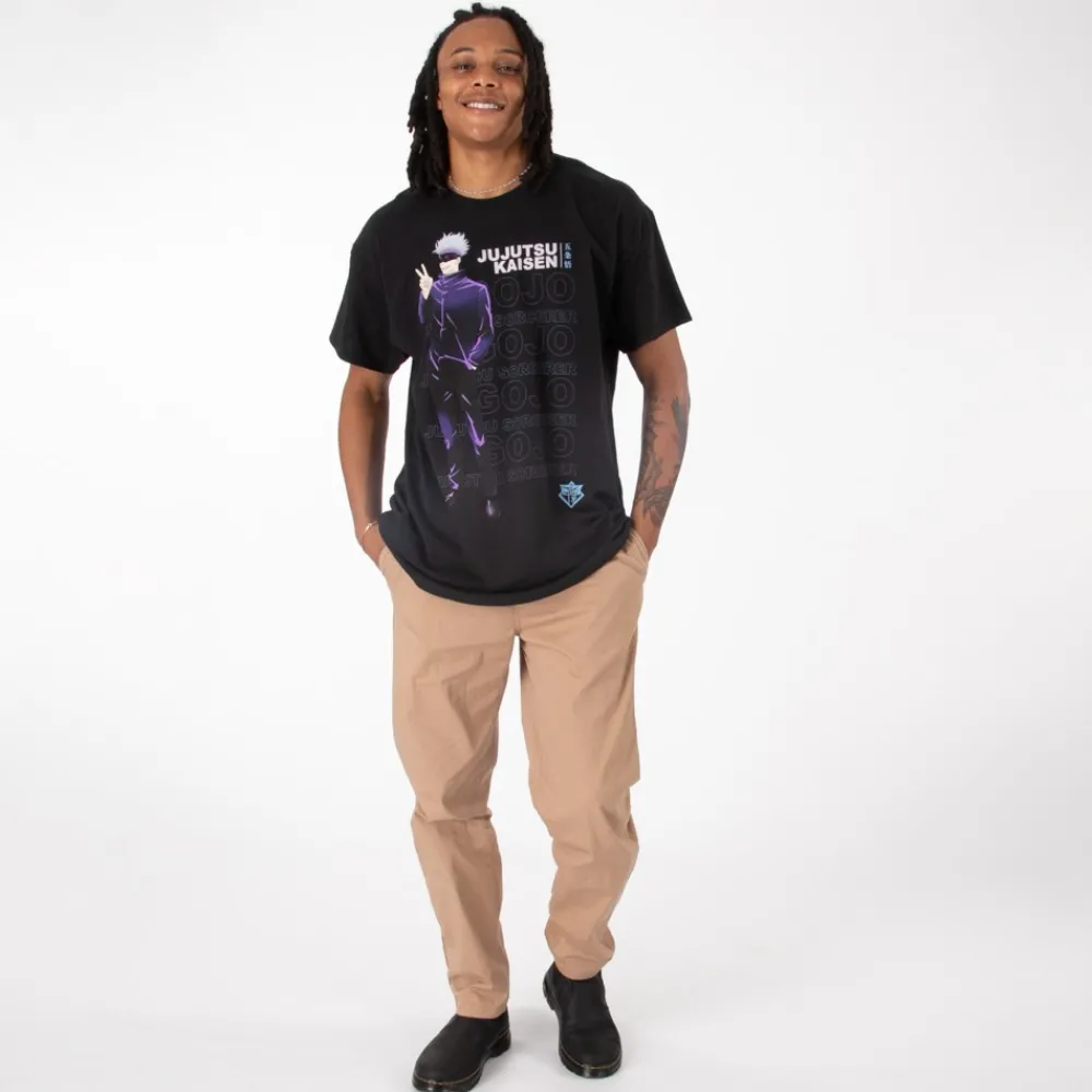 Hot Jujutsu Kaisen Satoru Tee - Black