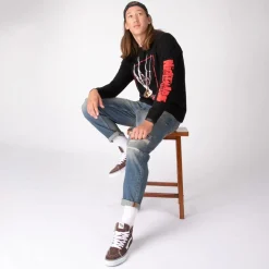 Flash Sale Crocs Mens A Nightmare On Elm Street Long Sleeve Tee - Black