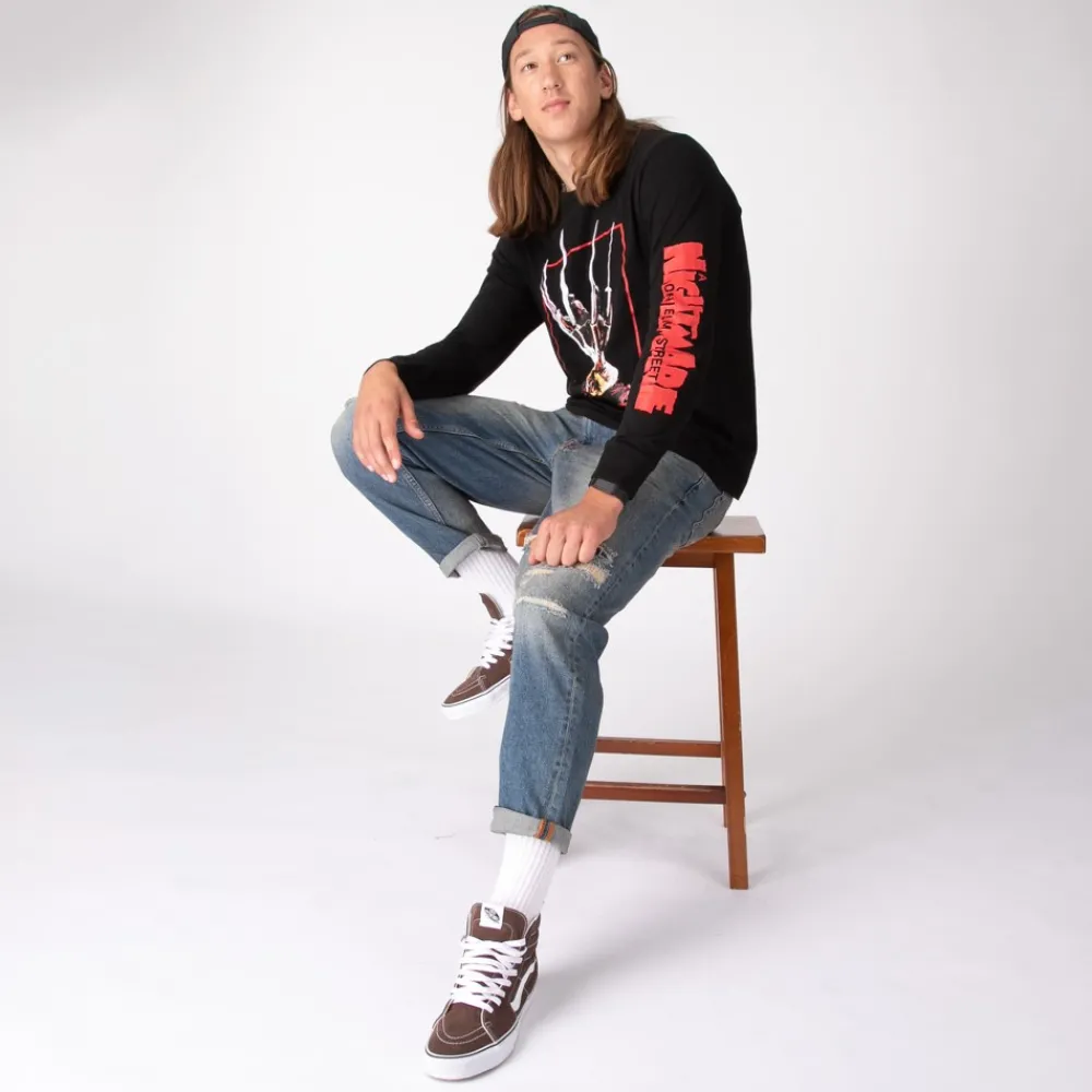 Flash Sale Crocs Mens A Nightmare On Elm Street Long Sleeve Tee - Black