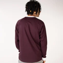 Cheap adidas Mens Adicolor Classic 3-Stripes Long Sleeve Tee - Shadow Maroon