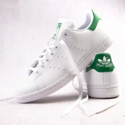 New adidas Mens Stan Smith Athletic Shoe - White / Fairway Green
