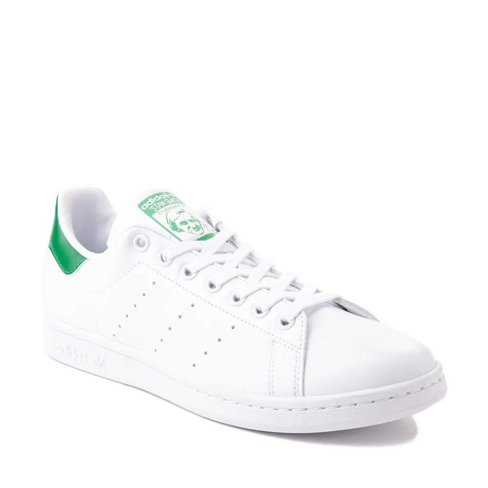New adidas Mens Stan Smith Athletic Shoe - White / Fairway Green