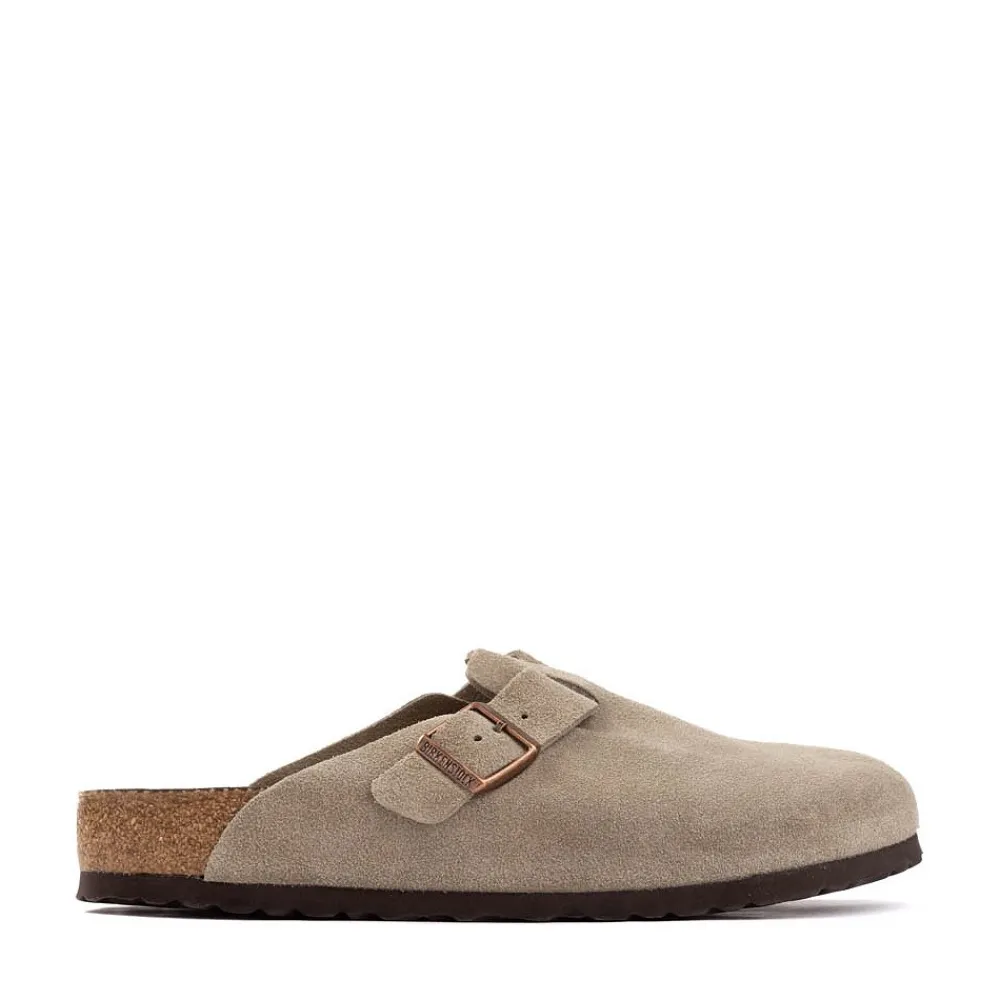 Cheap Birkenstock Mens Boston Soft Footbed Clog - Taupe