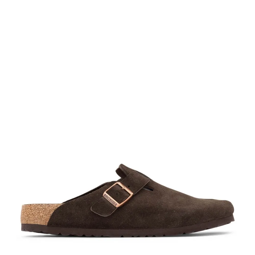 Discount Birkenstock Mens Boston Soft Footbed Clog - Mocha