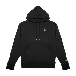 New Champion Mens Flame Hoodie - Black