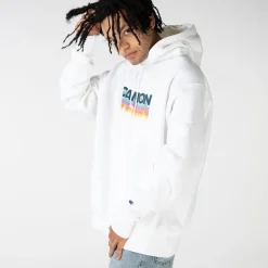 Sale Champion Mens Reverse Weave Logo Hoodie - White