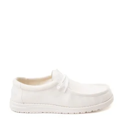 Hot HEYDUDE Mens Wally Slub Casual Shoe - White