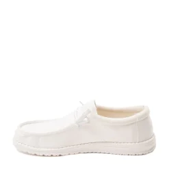 Hot HEYDUDE Mens Wally Slub Casual Shoe - White