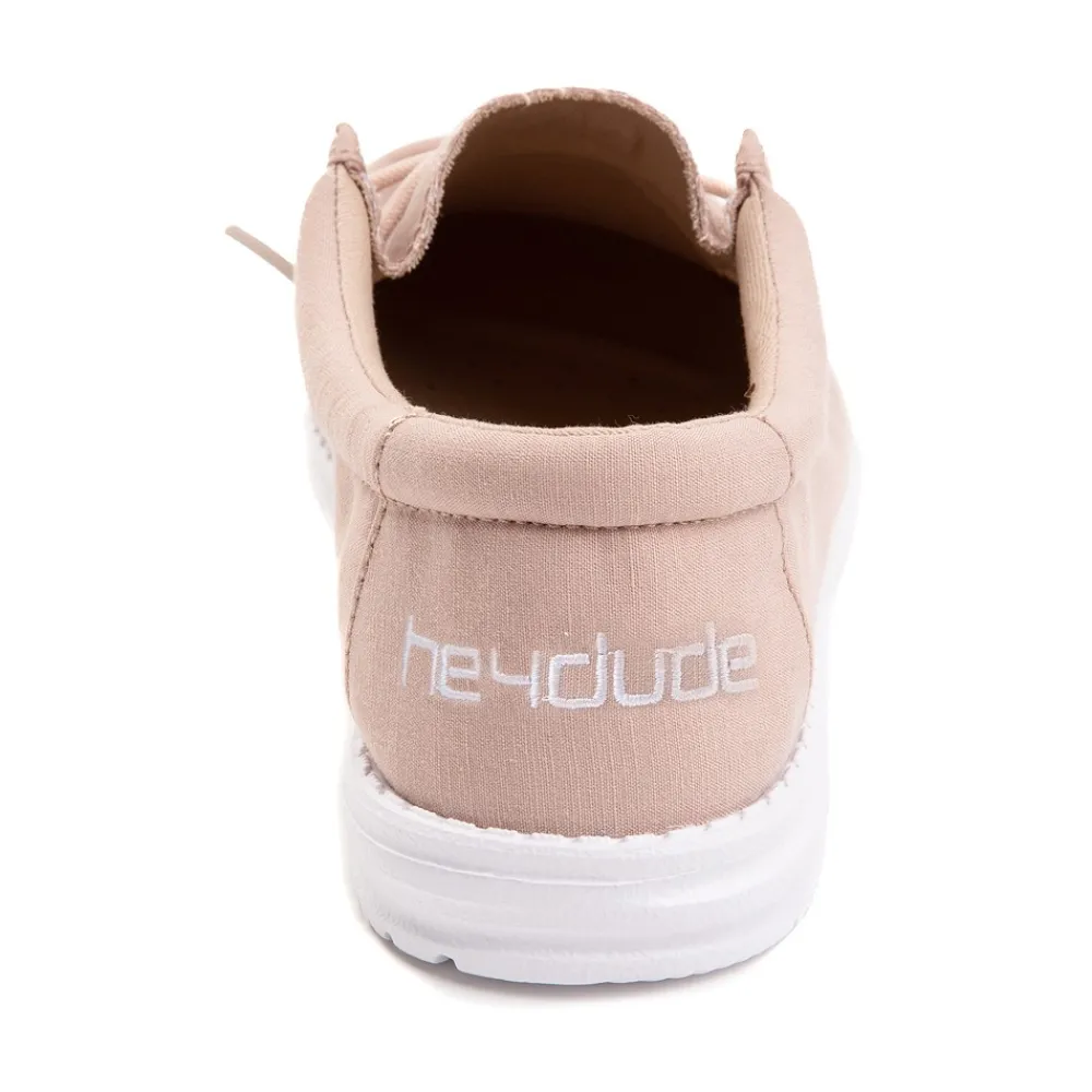 Best HEYDUDE Mens Wally Slub Casual Shoe - Tan