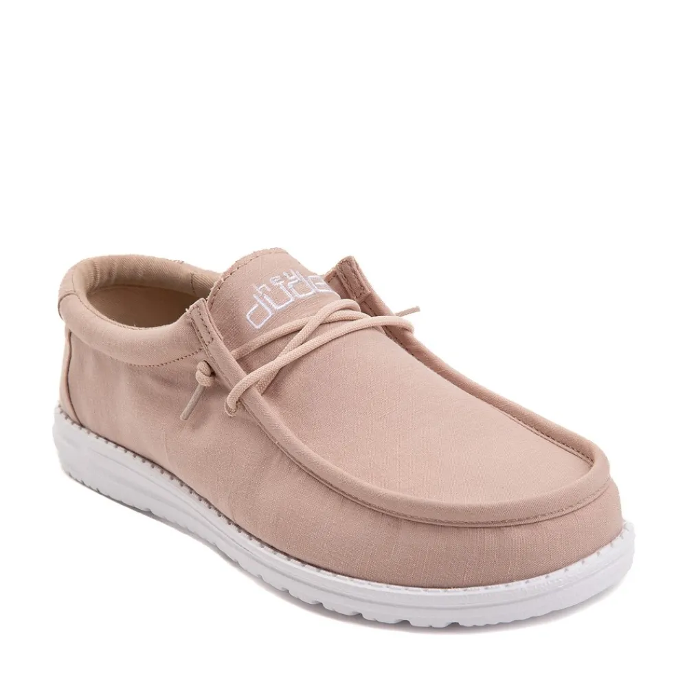 Best HEYDUDE Mens Wally Slub Casual Shoe - Tan