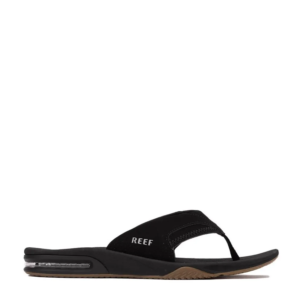 Cheap Reef Mens Fanning Sandal - Black / Silver