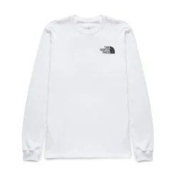 New The North Face Mens Box Nse Long Sleeve Tee - White