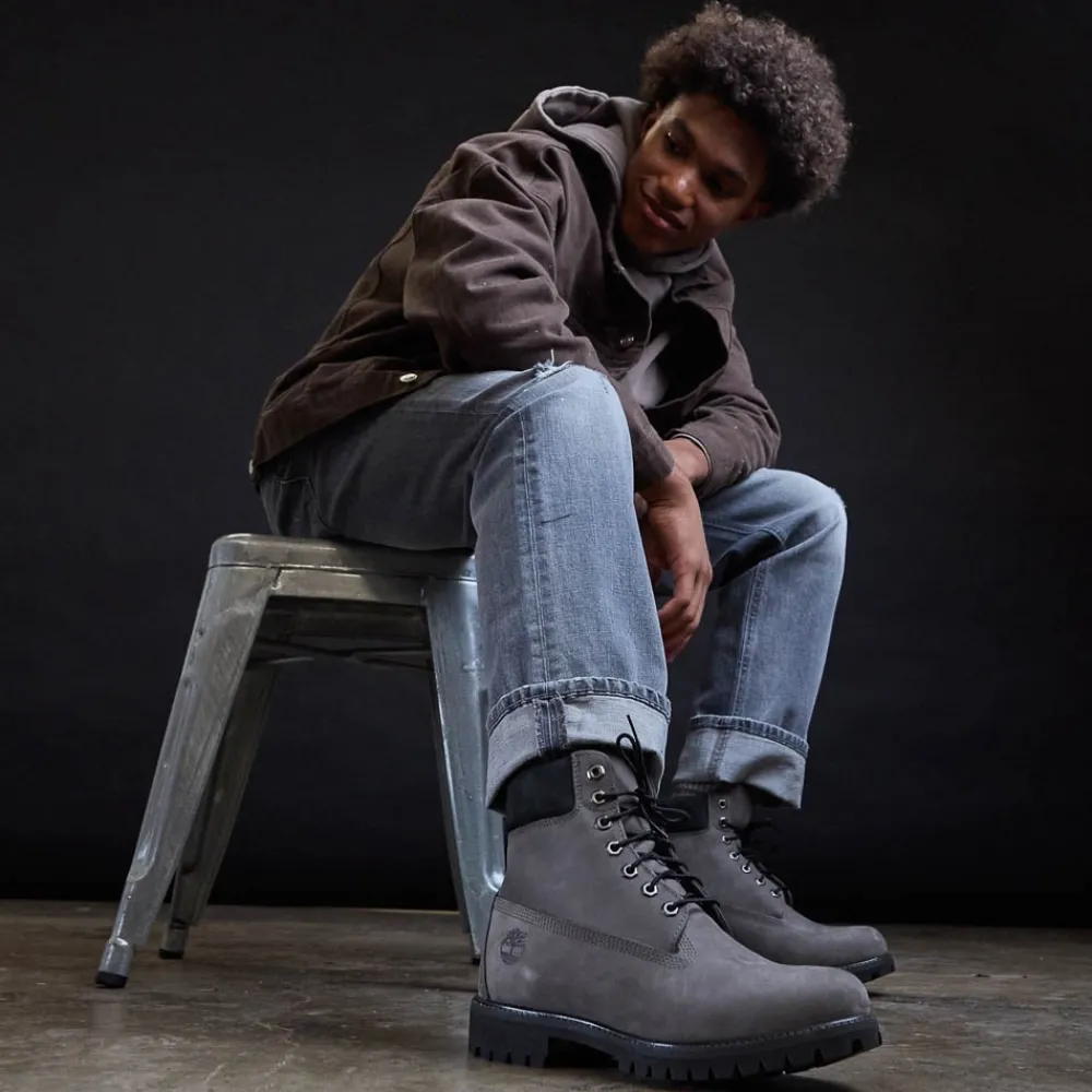 Hot Timberland Mens 6" Premium Boot - Gray