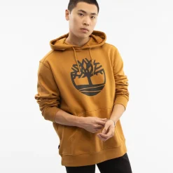 Cheap Timberland Mens Logo Hoodie - Wheat