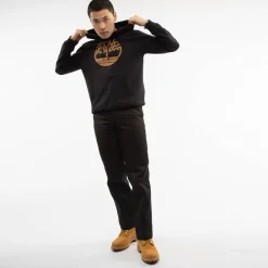 Sale Timberland Mens Logo Hoodie - Black