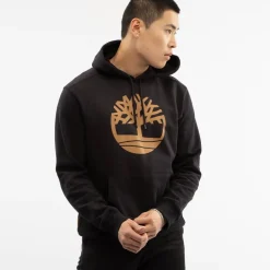 Sale Timberland Mens Logo Hoodie - Black