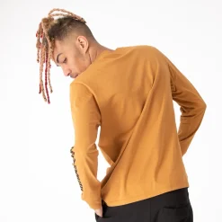 Flash Sale Timberland Mens Stacked Logo Long Sleeve Tee - Wheat