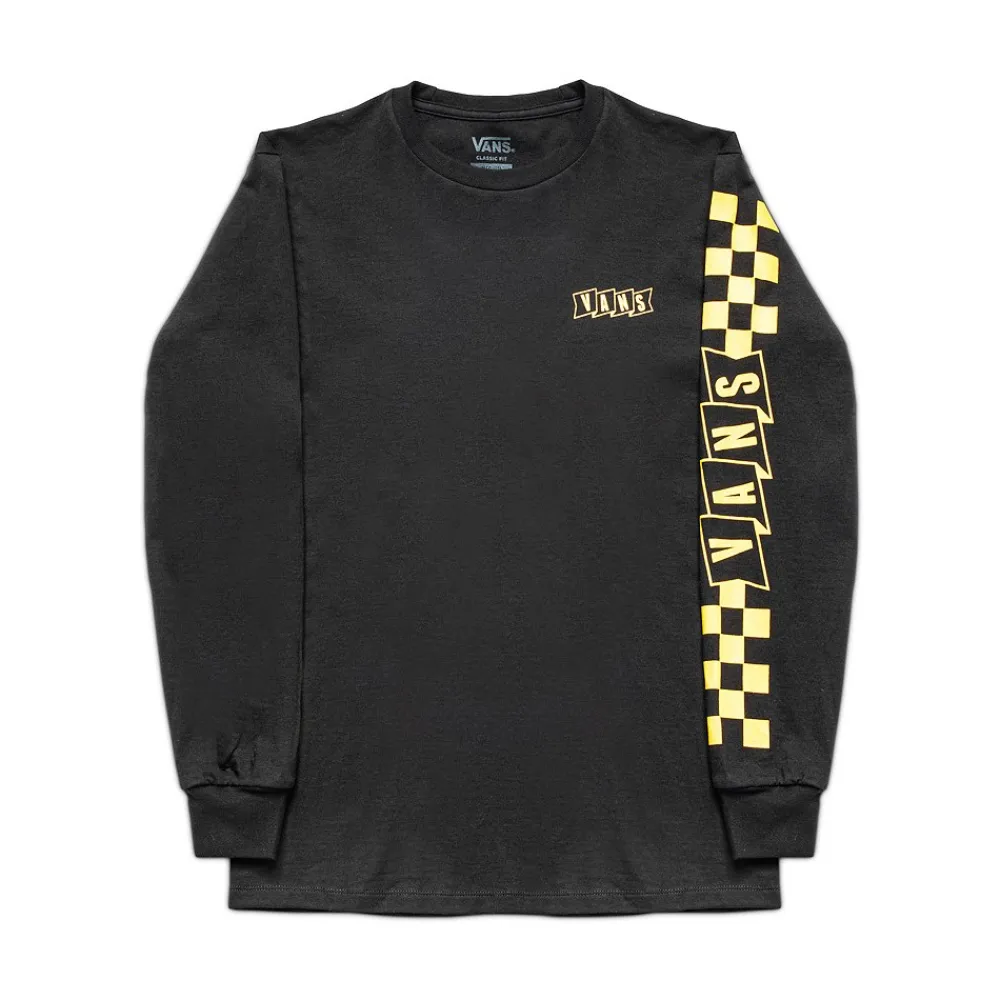 New Vans Mens Banner Logo Long Sleeve Tee - Black