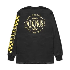 New Vans Mens Banner Logo Long Sleeve Tee - Black