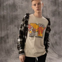 Best Sale Crocs Mtv Shrooms Tee - Sand