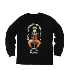 New Crocs Naruto Ramen Long Sleeve Tee - Black