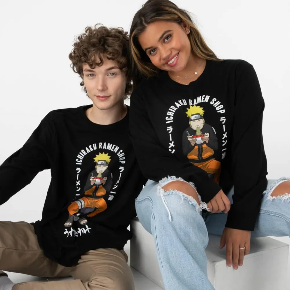 New Crocs Naruto Ramen Long Sleeve Tee - Black