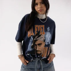 Best Crocs 2Pac All Eyez On Me Tee - Navy
