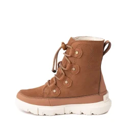 Flash Sale Sorel Explorer Lace Boot - Little Kid / Big Kid - Velvet Tan / Chalk