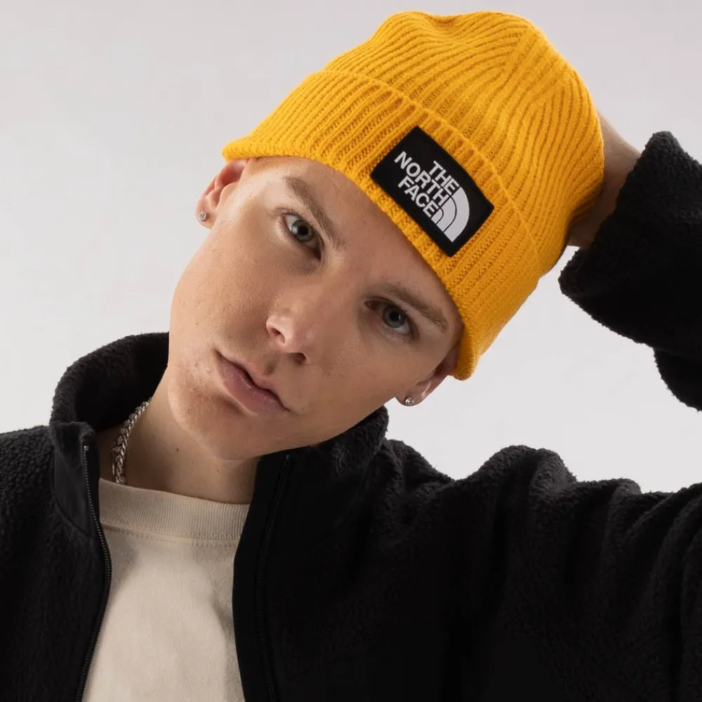 Sale The North Face Logo Box Beanie - Summit Gold