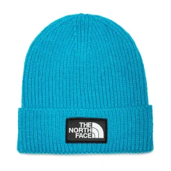 Best The North Face Logo Box Beanie - Blue