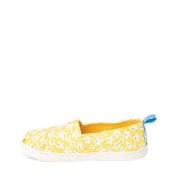 Discount TOMS Classic Slip On Casual Shoe - Little Kid / Big Kid - Yellow / Sun Daisies
