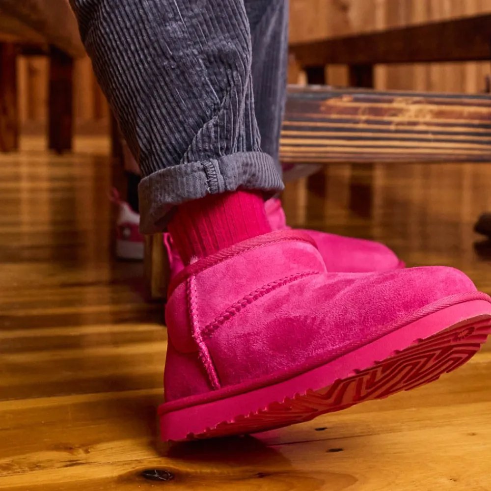 Shop UGG ® Classic Ultra Mini Boot - Little Kid / Big Kid - Berry